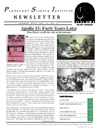 NEWSLETTER Apollo 13