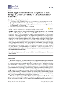 Smart Appliances for Efficient Integration of Solar Energy