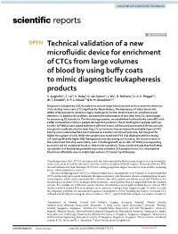 Technical Validation of a New Microfluidic Device for Enrichment Of