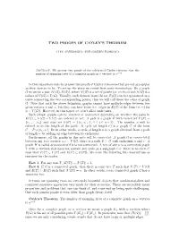 Two Proofs of Cayley's Theorem