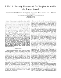 LBM: a Security Framework for Peripherals Within the Linux Kernel