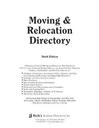 Moving & Relocation Directory