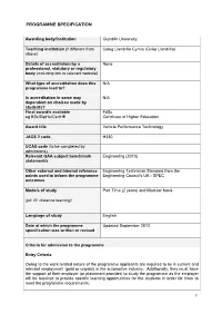 Programme Specification