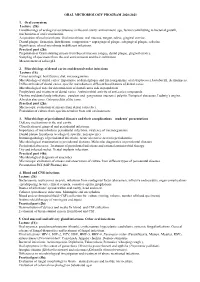 (2H) Conditionings of Ecological Occurrences in the Oral Cavity: Environment, Age, Factors Contributing to Bacterial Growth, Mechanisms of Oral Colonization