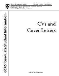 Cvs and Cover Letters