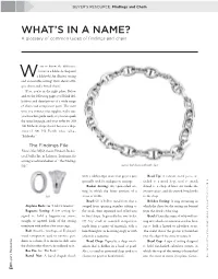 Glossary of Common Types of Findings and Chain