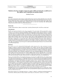 Habitat Selection of Alpine Chamois Under Different Climatic Conditions in the Alpine and Carpathian Mountain Chains