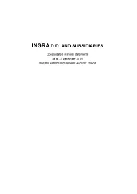 Ingra D.D. and Subsidiaries