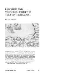 Laborers and Voyagers: from the Text to the Reader