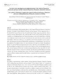New Data on the Distribution and Population Density of the African Chameleon Chamaeleo Africanus and the Common Chameleon Chamae