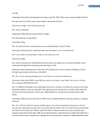 1 Carl Ellis Carl Ellis Interviewer