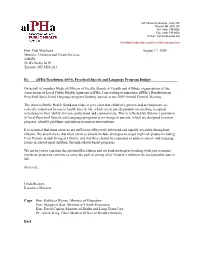 A09-6, Preschool Speech and Language Program Budget