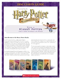 DISCUSSION GUIDE Year 4 Harry Potter and the Goblet of Fire