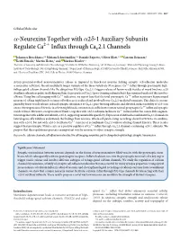Α-Neurexins Together Withα2δ-1 Auxiliary Subunits Regulate Ca