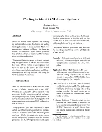Porting to 64-Bit GNU/Linux Systems