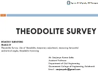 Theodolite Survey