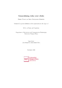 Generalizing Rules Over Clicks