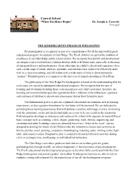 Prek Program Philosophy