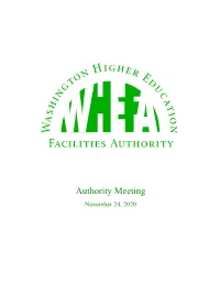 WHEFA Board Meeting Packet