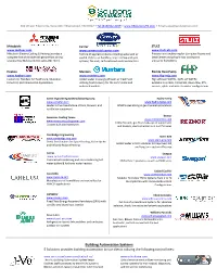 Building Automation Systems E Solutions Provides Building Automation to Our Clients Utilizing the Following Control Lines