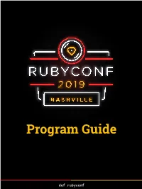 Def Rubyconf Table of Contents