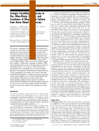 Isotopic Variability of Mercury in Ore, Mine-Waste Calcine, and Leachates of Mine-Waste Calcine from Areas Mined for Mercury