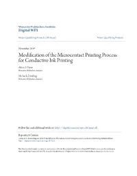 Modification of the Microcontact Printing Process for Conductive Ink Printing Adam J