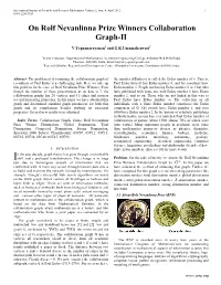 On Rolf Nevanlinna Prize Winners Collaboration Graph-II