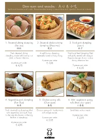 Panda's Kitchen Amsterdam A4 Menu 03-18.Indd