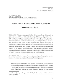 Penalties in Action in Classical Athens