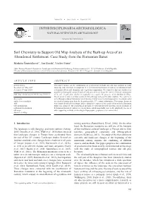 Soil Chemistry to Support Old Map Analysis of the Built-Up Area of an Abandoned Settlement