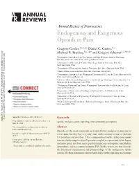 Endogenous and Exogenous Opioids in Pain