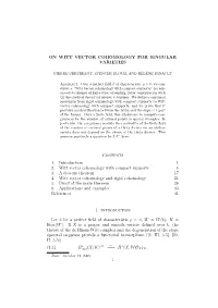 On Witt Vector Cohomology for Singular Varieties
