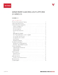 WIND RIVER Vxworks 653 PLATFORM 2.4 and 2.5