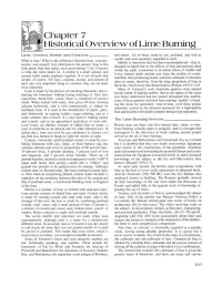 Chapter 7 Historical Overview of Lime Burning