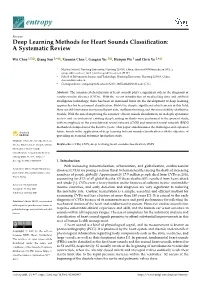Deep Learning Methods for Heart Sounds Classification