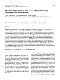 Evaluation of Membranes for Use in On-Line Cell Separation During Mammalian Cell Perfusion Processes