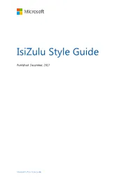 Isizulu Style Guide