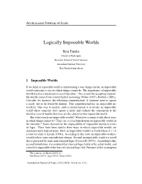 Logically Impossible Worlds
