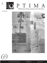 Mathematical Programming Society Newsletter