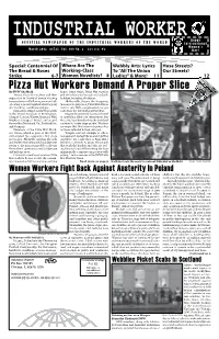 Pizza Hut Workers Demand a Proper Slice by IWW Sheffield Hours
