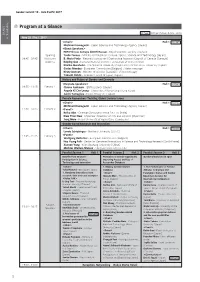 Program at a Glance Program at a Glance