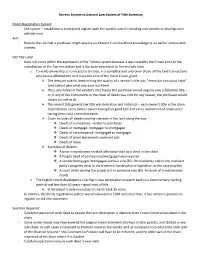 Torrens System Vs General Law System of Title Summary