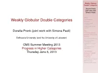 Weakly Globular Double Categories