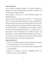 1 Supplemental Methods Cells and Reagents
