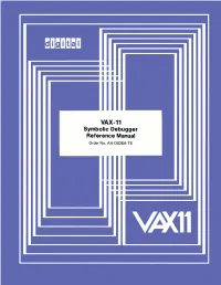 AA-D026A-TE VAX-11 Symbolic Debugger Reference Manual.Pdf