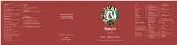 Brunch and Drinks Menu