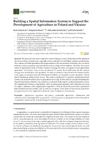 Building a Spatial Information System to Support the Development of Agriculture in Poland and Ukraine