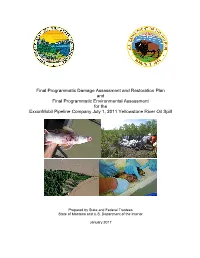 Final Programmatic Damage Assessment and Restoration Plan and Final Programmatic Environmental Assessment for the Exxonmobil