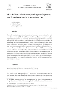 Impending Developments and Transformations in International Law